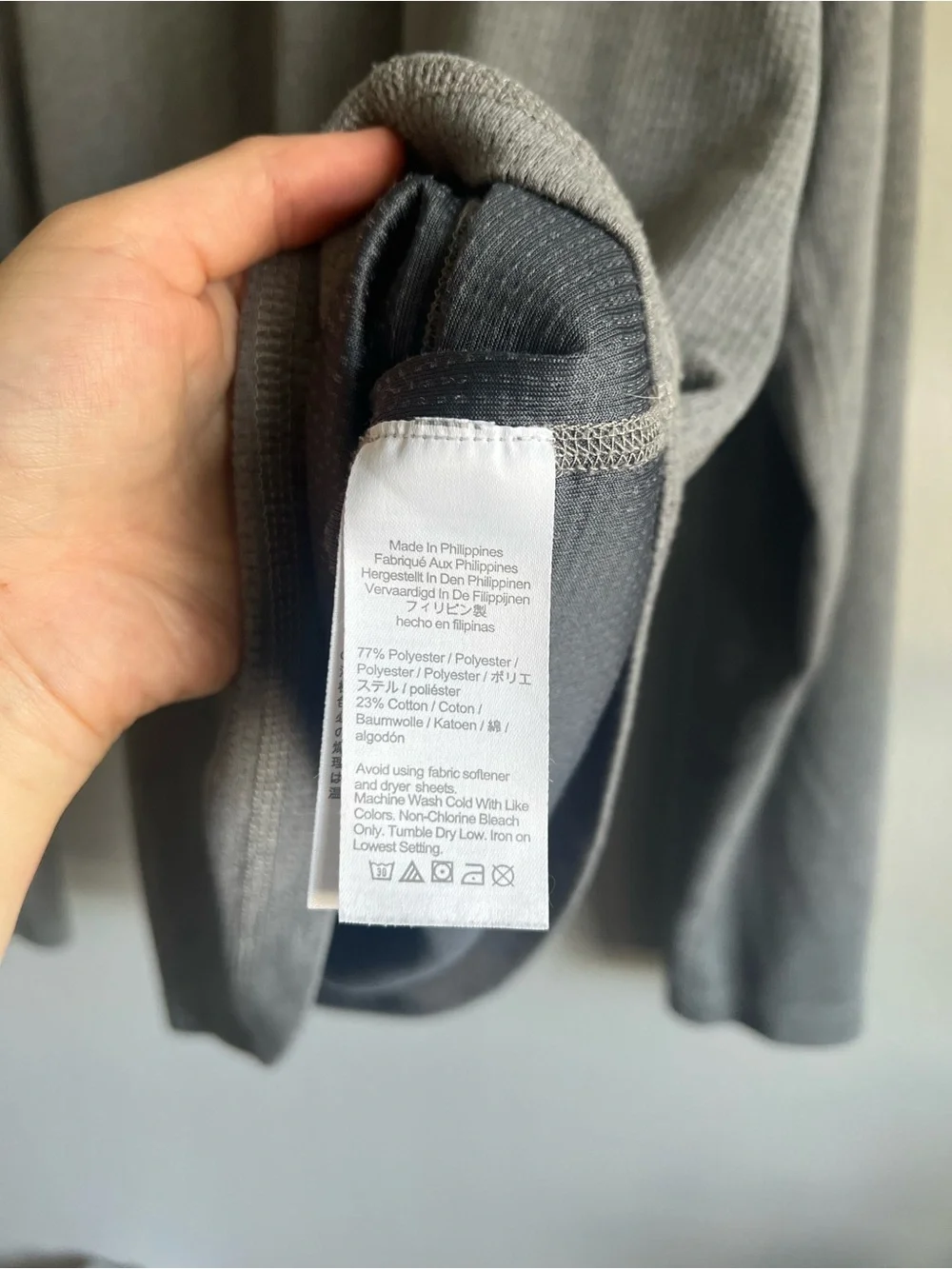 J.Crew Performance Quarter Zip Pullover Gray Knit Long Sleeve Men's L